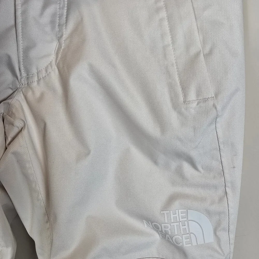 The North Face Girls Size XS/6 Freedom Insulated Snow Pants White Dune Snowboard